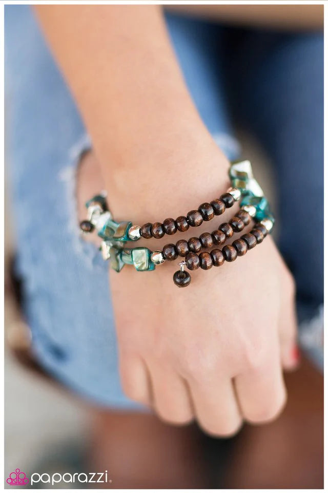 Pulsera Paparazzi ~ Espiral descendente - Azul
