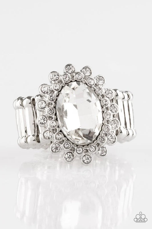 Paparazzi Ring ~ Castle Chic - White