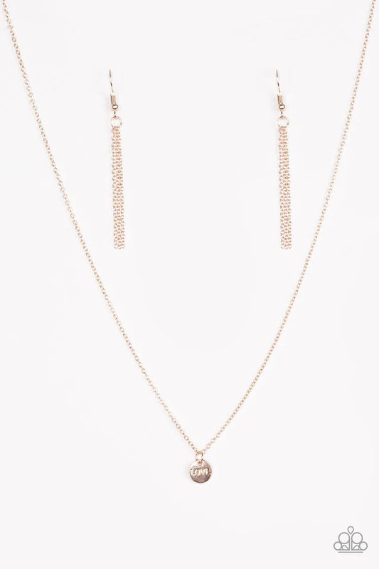Paparazzi Necklace ~ Love At First SHINE - Rose Gold