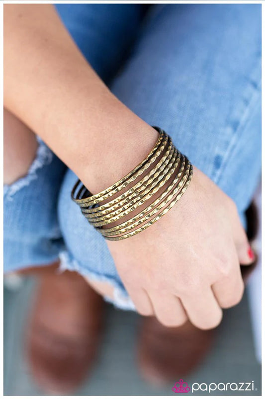 Paparazzi Bracelet ~ That Should Do the Trick - Brass