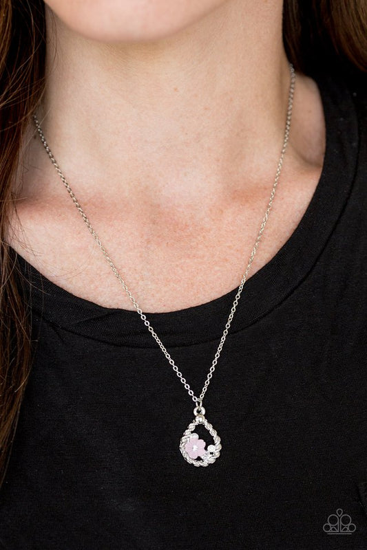 Serene Spring Showers - Pink - Paparazzi Necklace Image