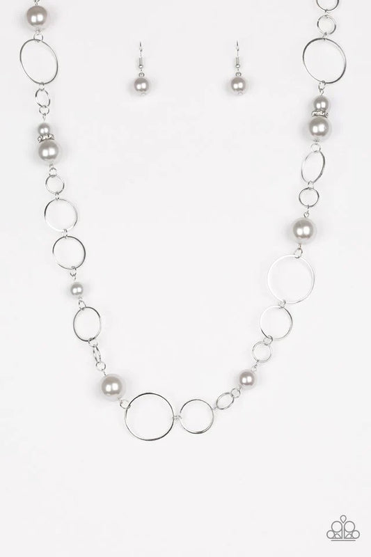 Paparazzi Necklace ~ Lovely Lady Luck - Silver