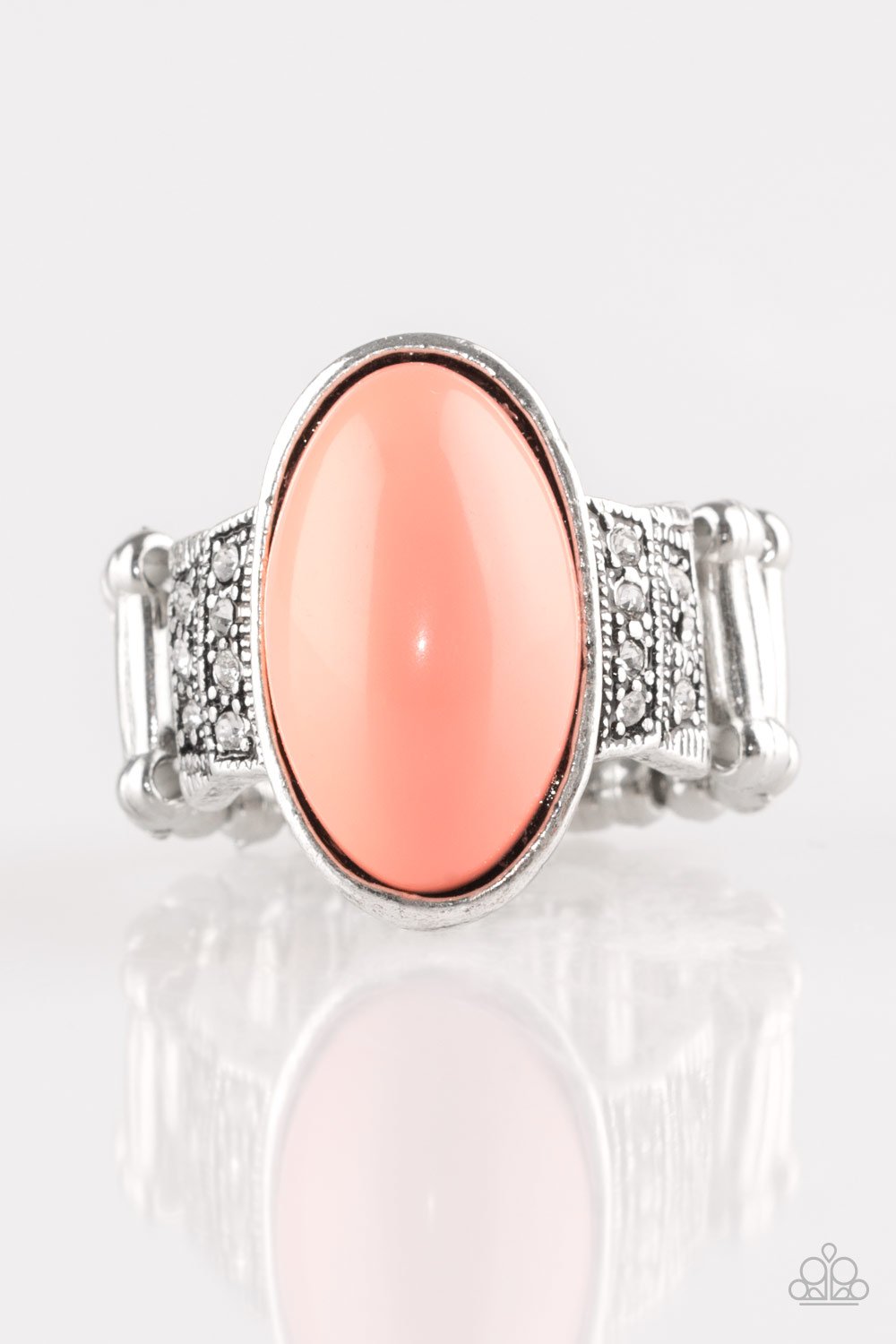 Anillo Paparazzi ~ Base de BEAD-To-Know - Naranja