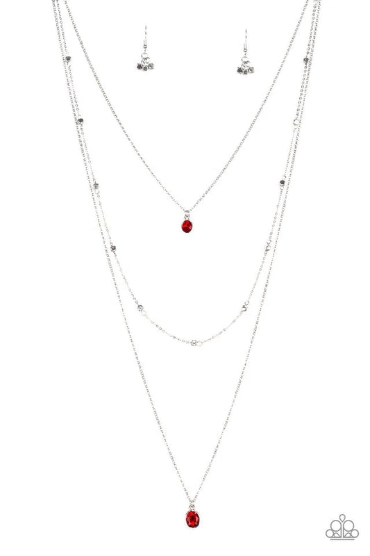 Paparazzi Necklace ~ City Blockbuster - Red
