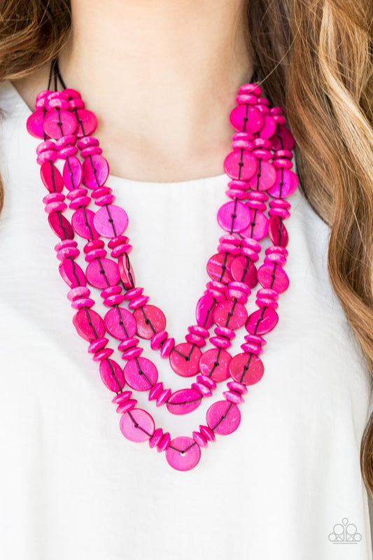 Barbados Bopper - Pink - Paparazzi Necklace Image