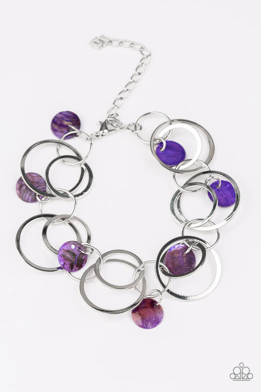 Paparazzi Bracelet ~ Total SHELL-Out - Purple