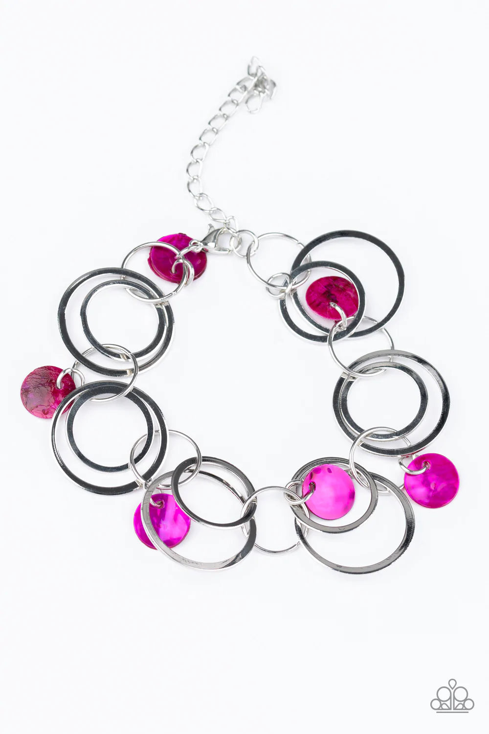 Pulsera Paparazzi ~ Total SHELL-Out - Rosa