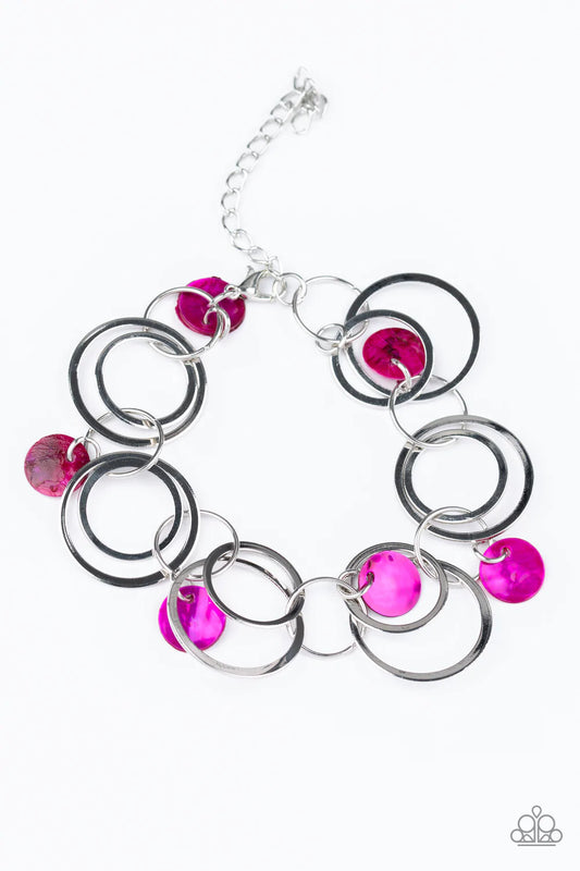 Paparazzi Bracelet ~ Total SHELL-Out - Pink