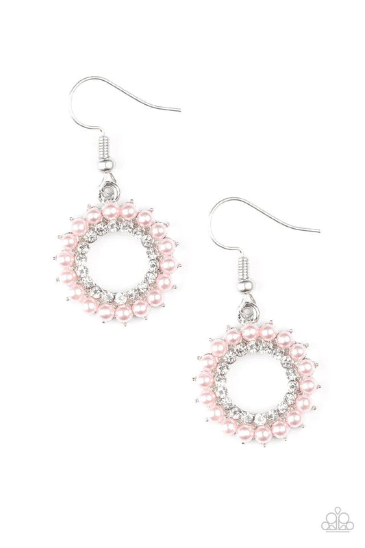 Paparazzi Earring ~ A Proper Lady - Pink