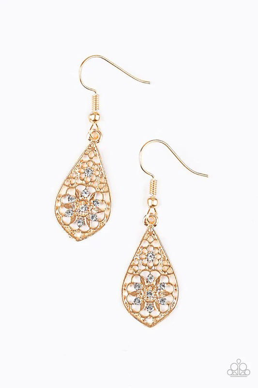 Paparazzi Earring ~ Spring Sparkle - Rose Gold