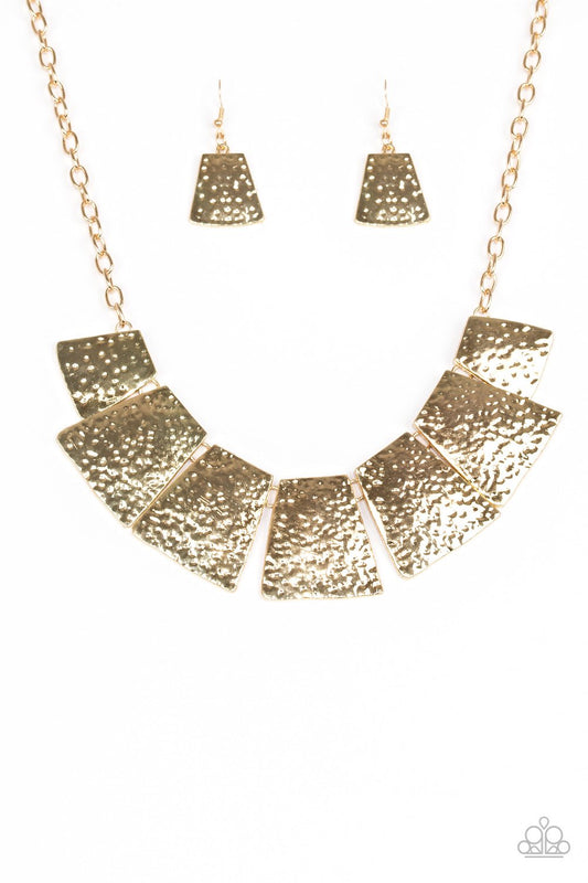 Paparazzi Necklace ~ Here Comes The Huntress - Gold