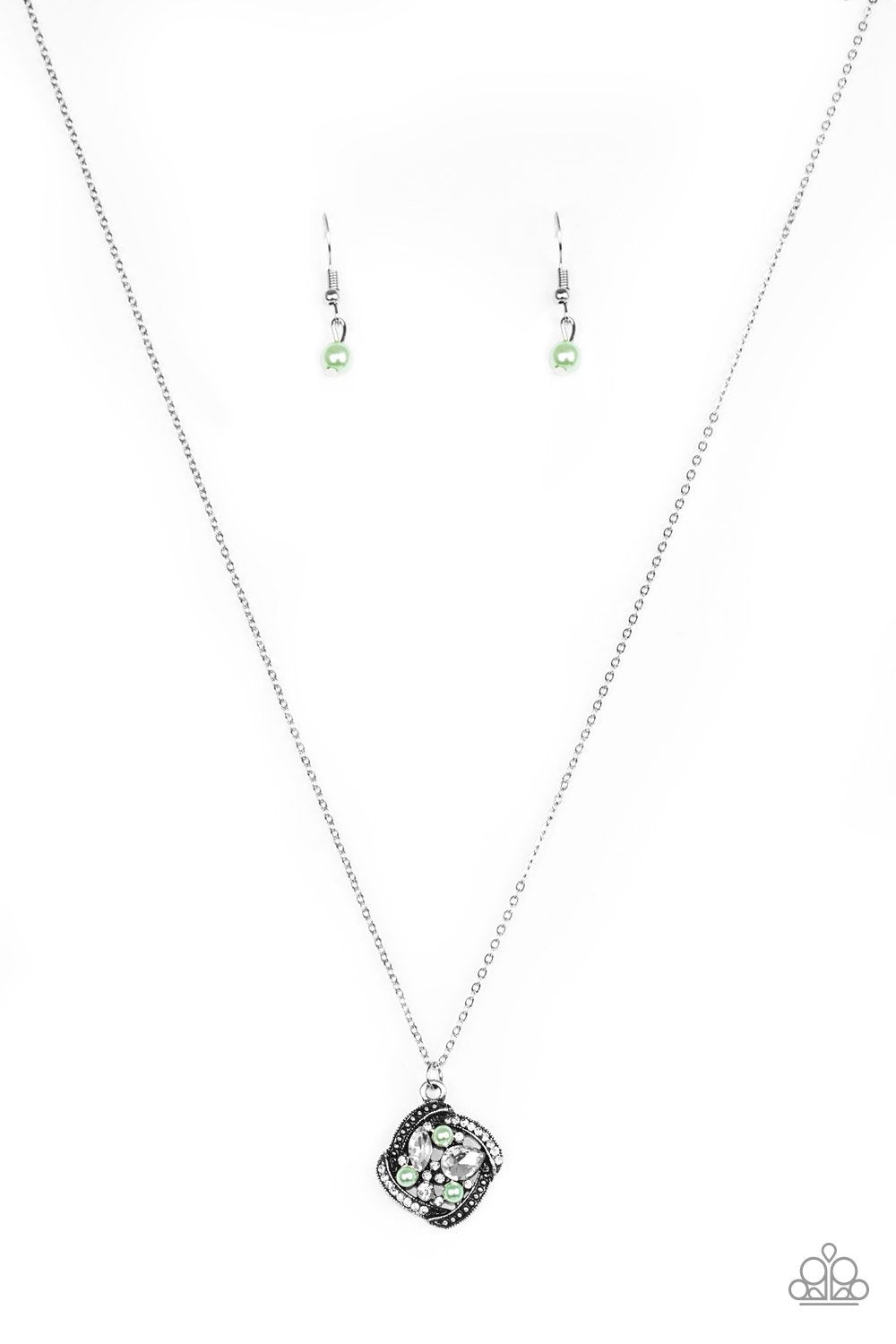 Paparazzi Necklace ~ Speaking Of Timeless - Green