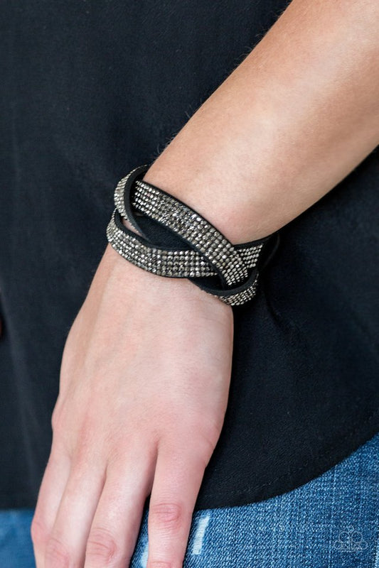 Nice Girls Finish Last - Black - Paparazzi Bracelet Image