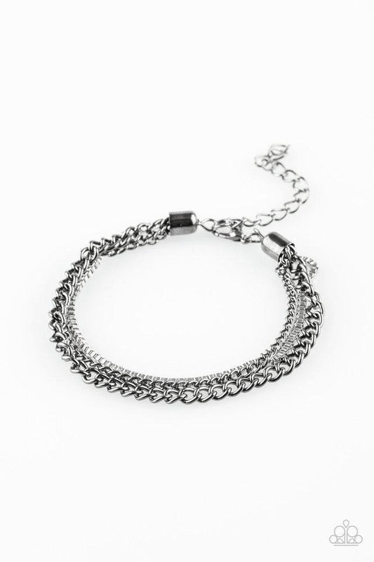 Pulsera Paparazzi ~ Icono industrial - Negro