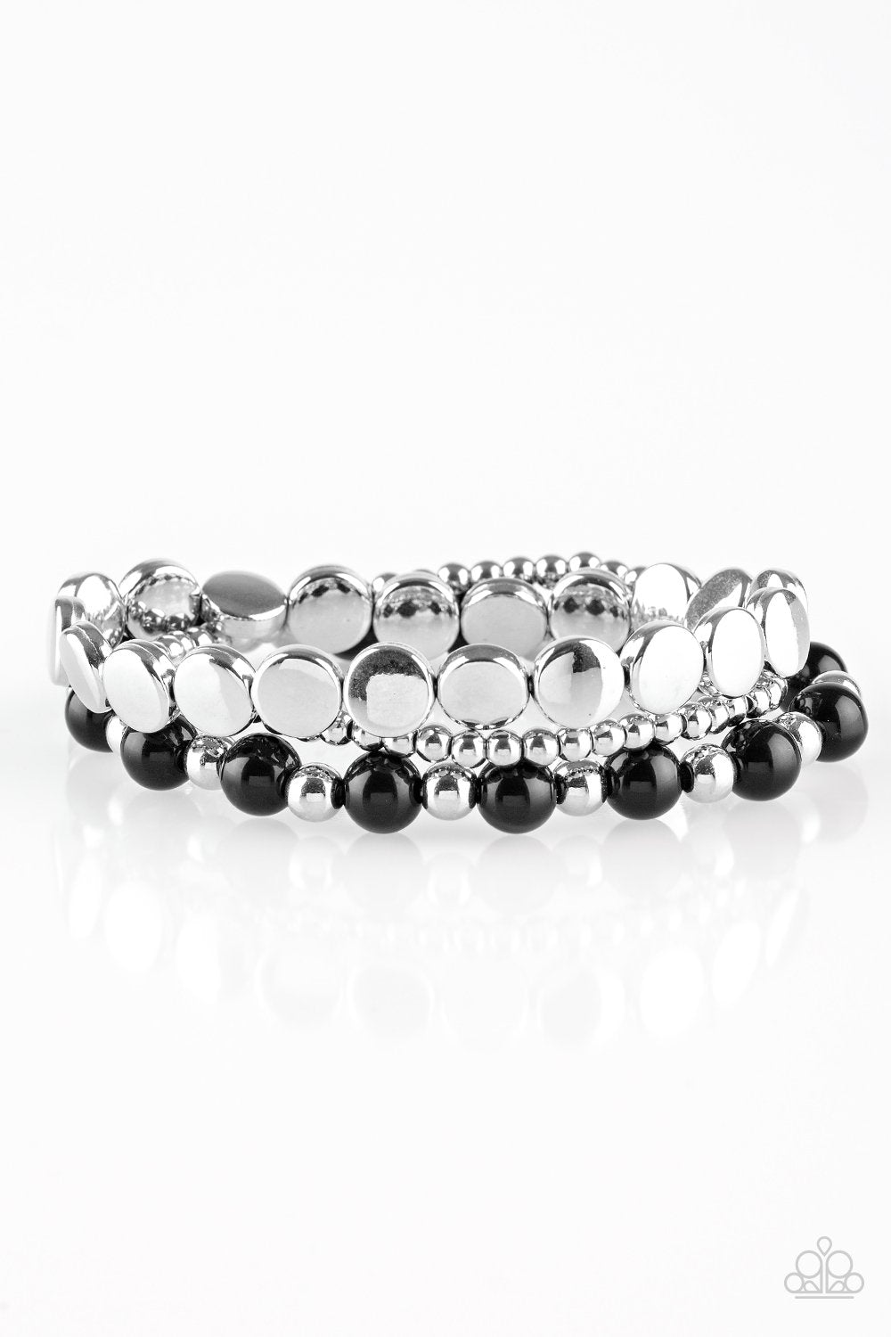 Pulsera Paparazzi ~ Glamour femenino - Negro