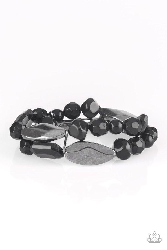 Pulsera Paparazzi ~ Rockin Rock Candy - Negro