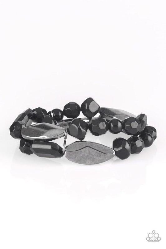 Paparazzi Bracelet ~ Rockin Rock Candy - Black