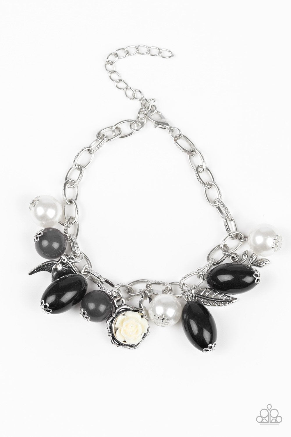 Paparazzi Bracelet ~ Love Doves - Black