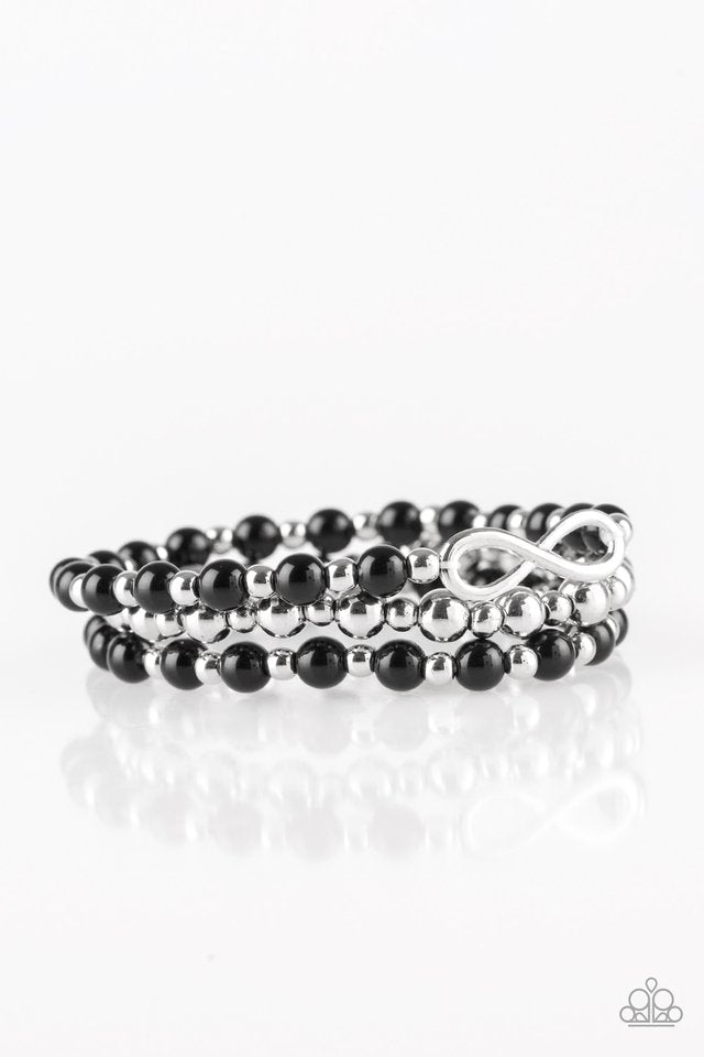 Immeasurably Infinite - Black - Paparazzi Bracelet Image