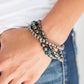 Noticeably Noir - Blue - Paparazzi Bracelet Image