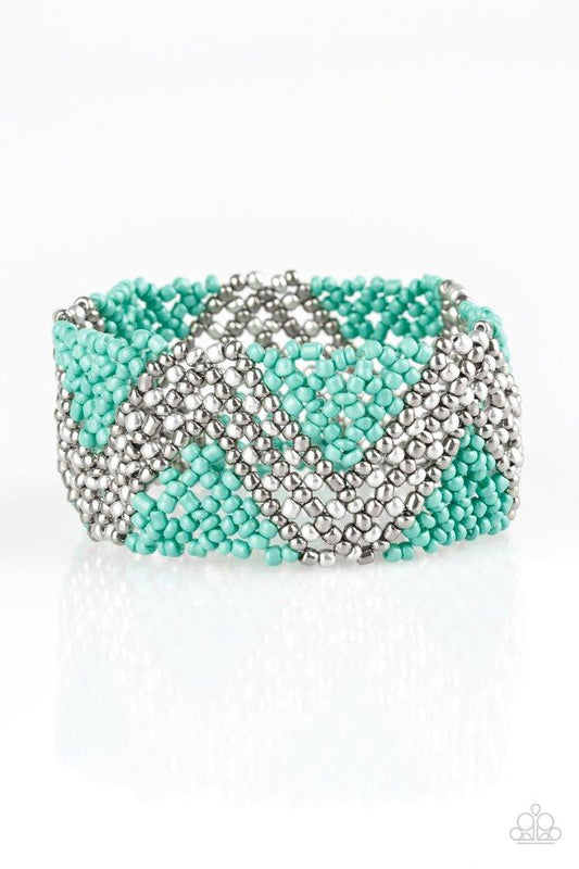 Pulsera Paparazzi ~ Desert Loom - Azul