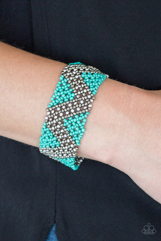 Paparazzi Bracelet ~ Desert Loom - Blue