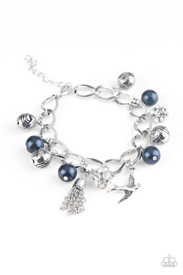 Pulsera Paparazzi ~ Lady Love Dove - Azul