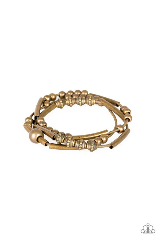 Industrial Instincts - Brass - Paparazzi Bracelet Image