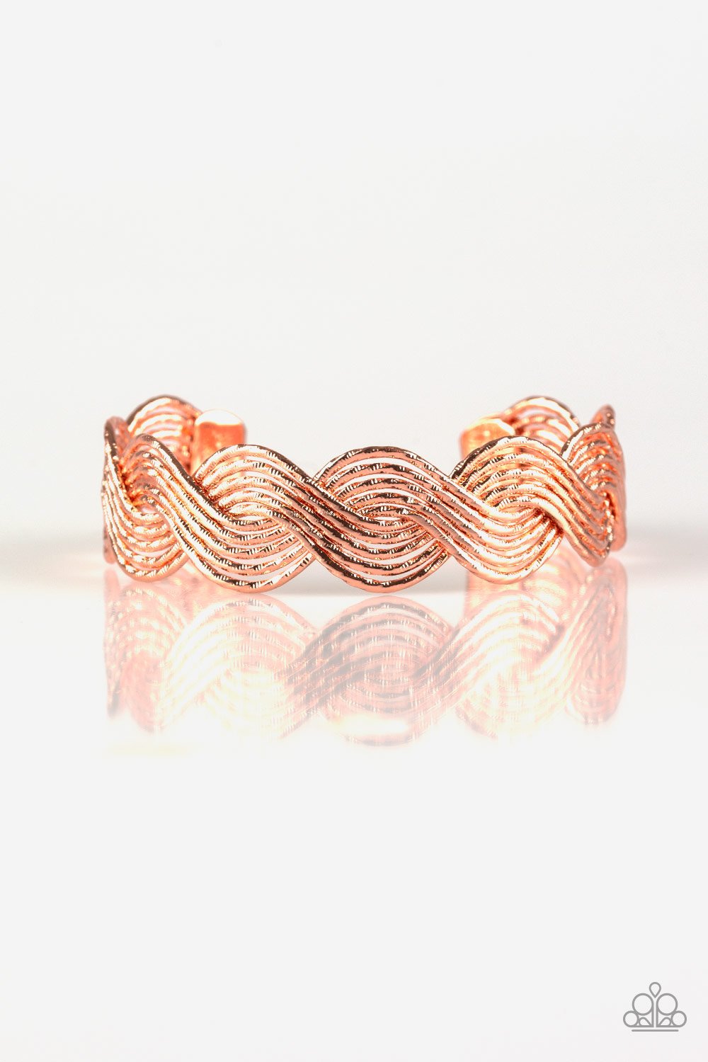 Paparazzi Bracelet ~ Braided Brilliance - Copper