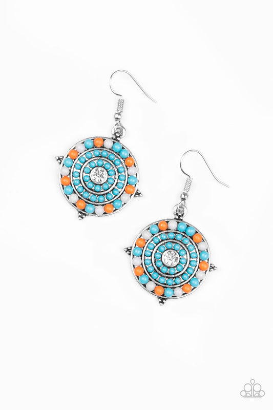 Paparazzi Earring ~ Caribbean Cruzin - Blue