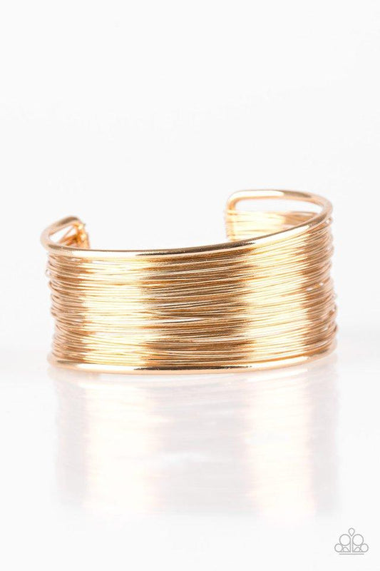 Paparazzi Bracelet ~ Wire Warrior - Gold