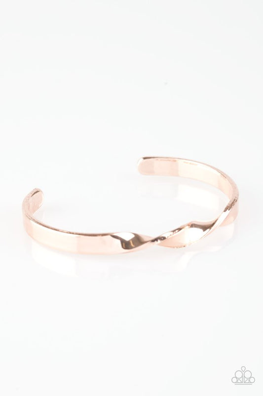 Traditional Twist - Rose Gold - Paparazzi Bracelet Image