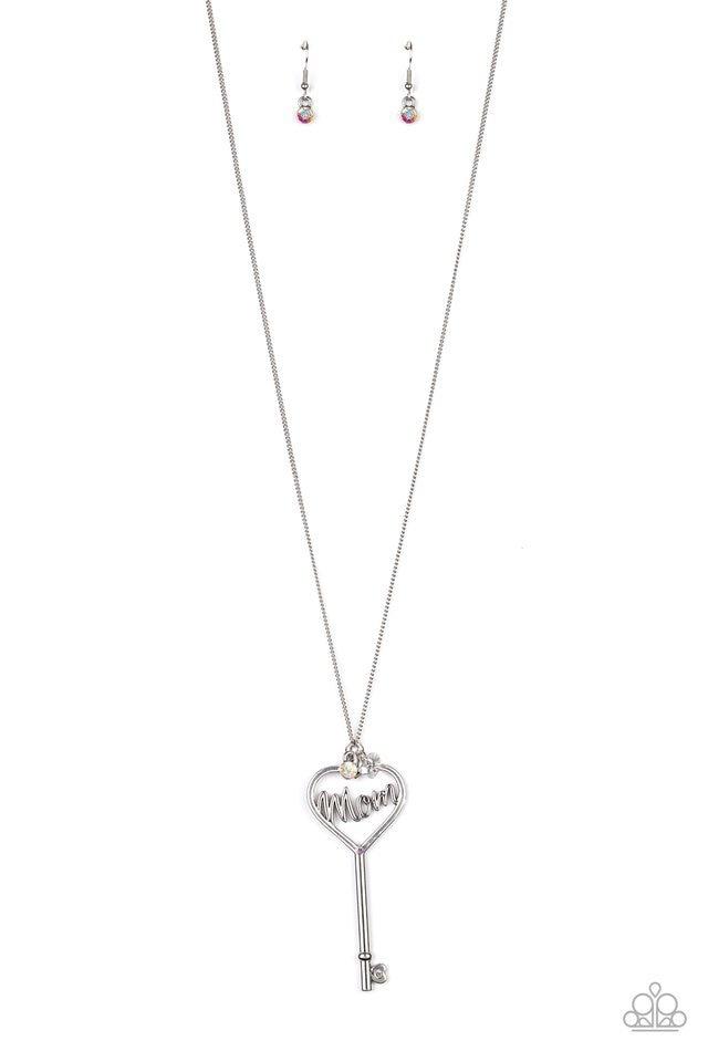 Paparazzi Necklace ~ The Key to Moms Heart - Multi