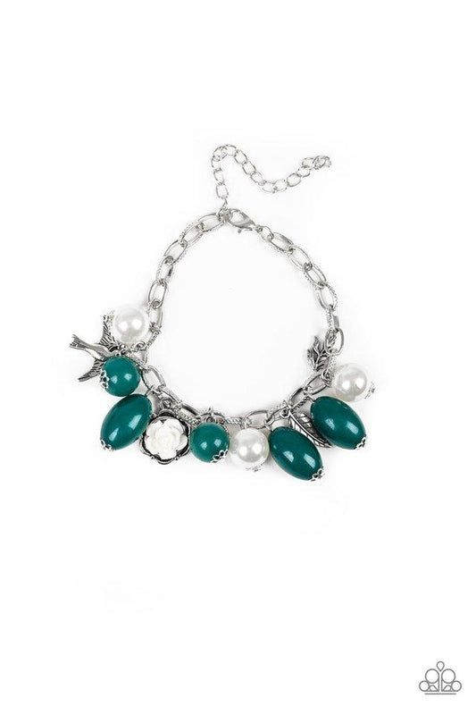 Pulsera Paparazzi ~ Love Doves - Verde