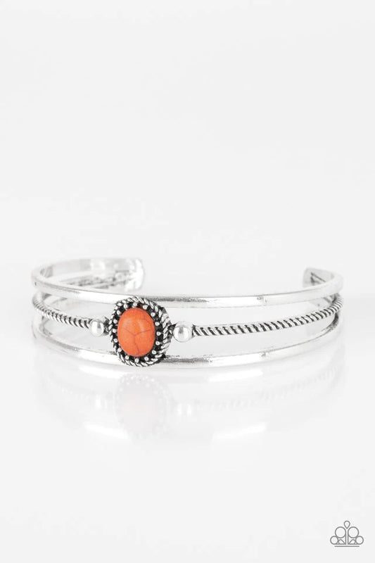 Pulsera Paparazzi ~ Borderline Borderland - Naranja