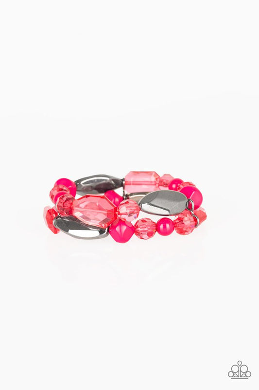 Rockin Rock Candy - Pink - Paparazzi Bracelet Image