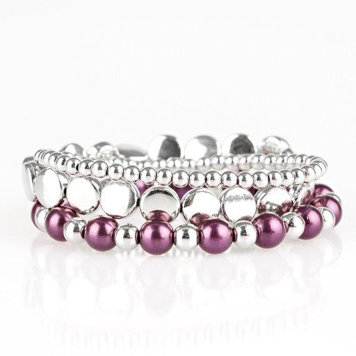 Paparazzi Bracelet ~ Girly Girl Glamour - Purple