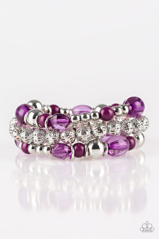 Paparazzi Bracelet ~ Malibu Marina - Purple