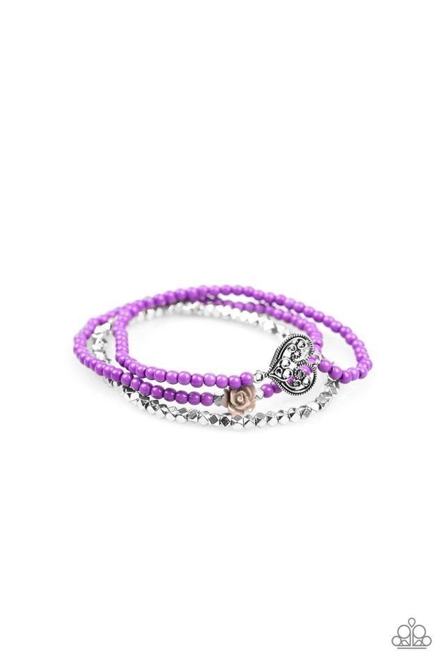 Paparazzi Bracelet ~ Lovers Loot - Purple