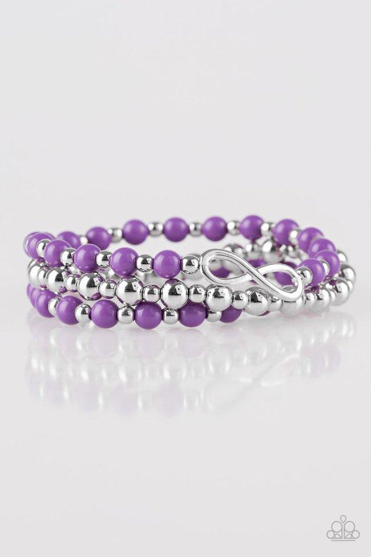 Paparazzi Bracelet ~ Immeasurably Infinite - Purple