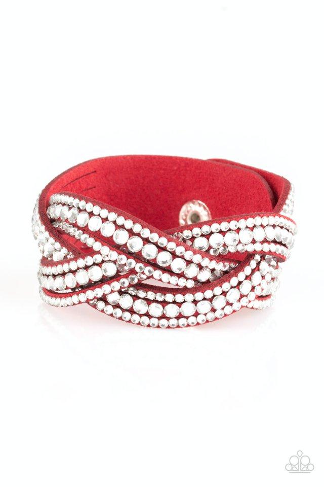 Pulsera Paparazzi ~ Dale un toque de brillo - Rojo