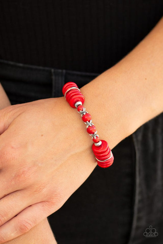 Sagebrush Serenade - Red - Paparazzi Bracelet Image