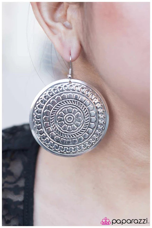 Paparazzi Earring ~ Sudden Impact - Silver