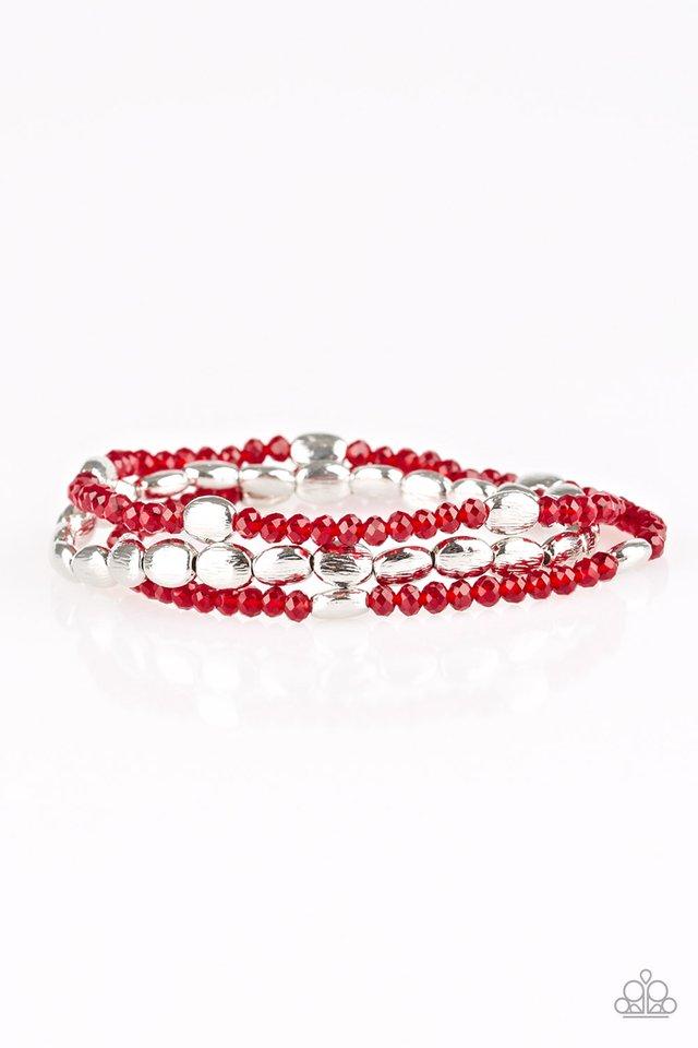 Paparazzi Bracelet ~ Hello Beautiful - Red