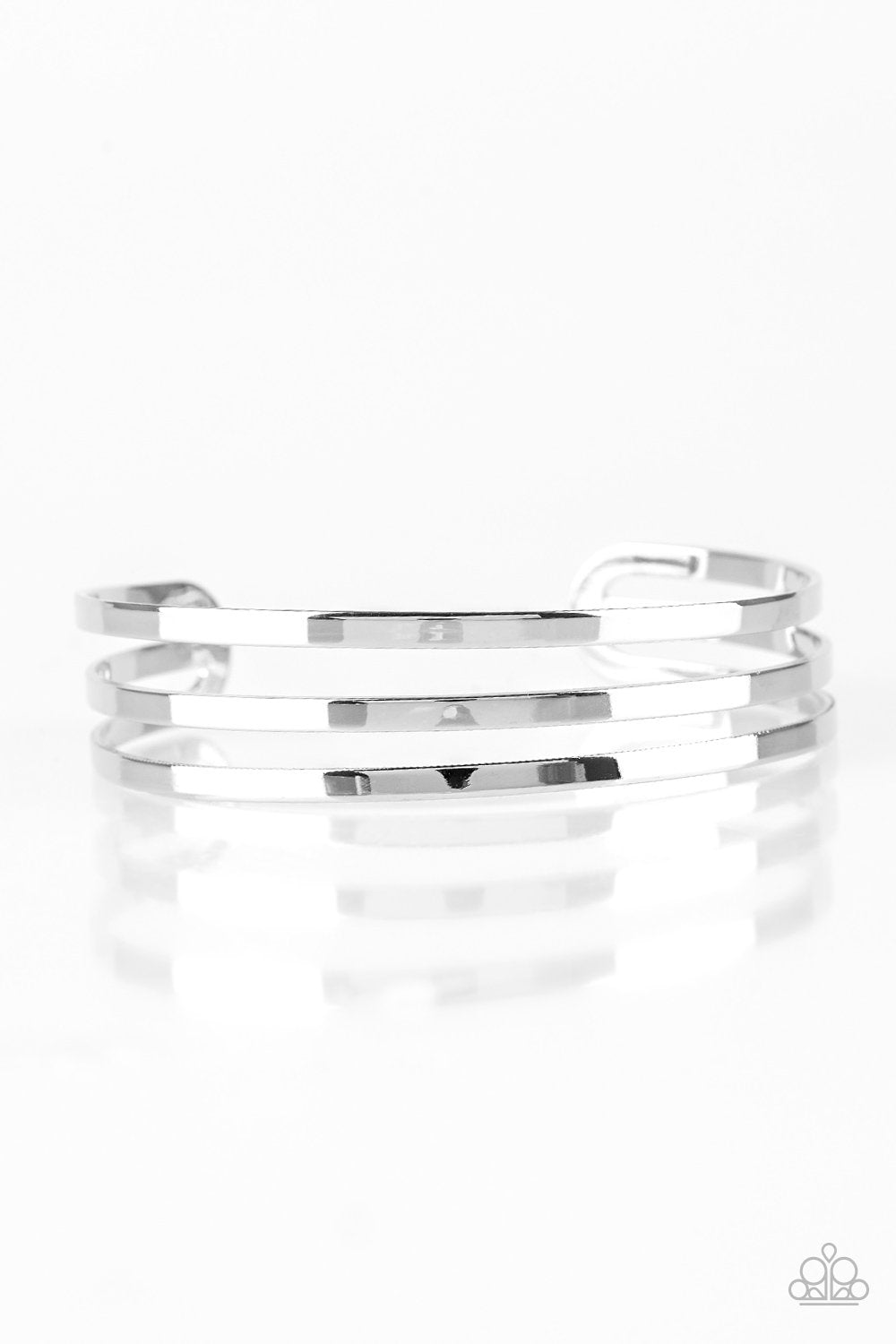 Pulsera Paparazzi ~ Street Sleek - Plata