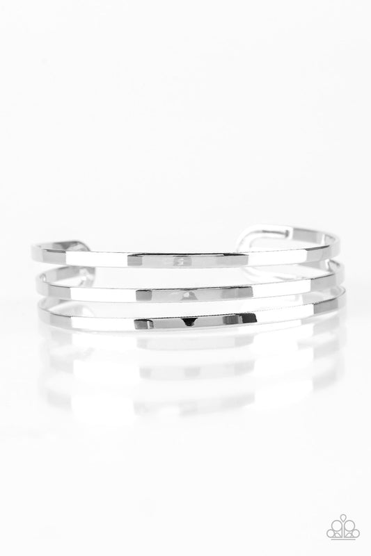 Pulsera Paparazzi ~ Street Sleek - Plata