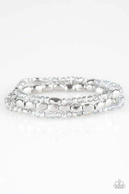 Pulsera Paparazzi ~ Hello Beautiful - Plata