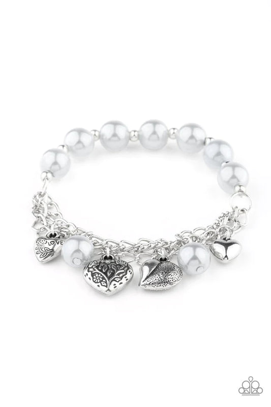 Paparazzi Bracelet ~ More Amour - Silver