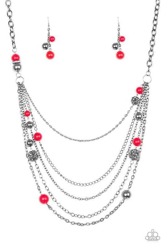 Paparazzi Necklace ~ Radiant Renegade - Red