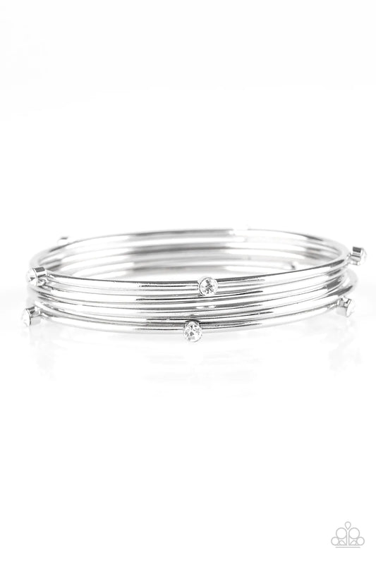 Paparazzi Bracelet ~ Delicate Decadence - White